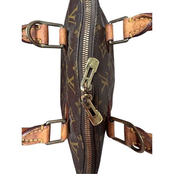 Authenticated Louis Vuitton Alma PM Brown Monogram Canvas Leather Handbag w/COA - Picture 9 of 13